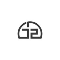 gz, zg, g och z abstrakt första monogram brev alfabet logotyp design vektor
