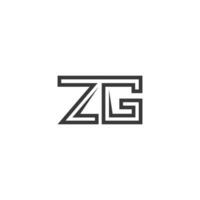 gz, zg, g och z abstrakt första monogram brev alfabet logotyp design vektor