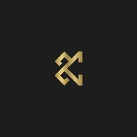cz, zc, c och z abstrakt första monogram brev alfabet logotyp design vektor