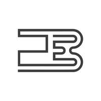 alfabet brev initialer monogram logotyp bz, zb, z och b vektor