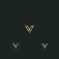 vy, yv, v und y abstrakt Initiale Monogramm Brief Alphabet Logo Design vektor