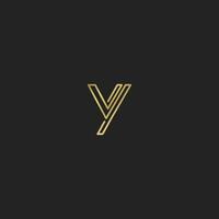 vy, yv, v och y abstrakt första monogram brev alfabet logotyp design vektor