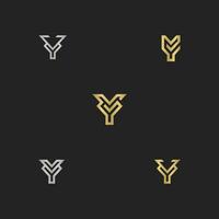 vy, yv, v und y abstrakt Initiale Monogramm Brief Alphabet Logo Design vektor