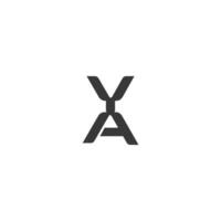 alfabetet bokstäver initialer monogram logotyp ay, ya, a och y vektor