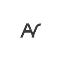 alphabet buchstaben initialen monogramm logo ay, ya, a und y vektor