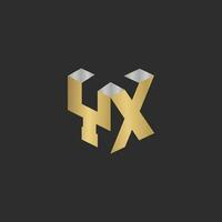 yx, xy, x und y abstrakt Initiale Monogramm Brief Alphabet Logo Design vektor