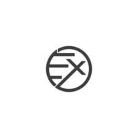 alfabet initialer logotyp xe, ex, e och x vektor
