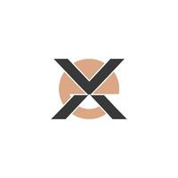 alfabet initialer logotyp xe, ex, e och x vektor