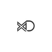 dx, xd, d och x abstrakt första monogram brev alfabet logotyp design vektor