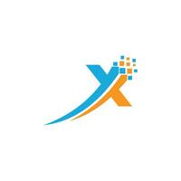 Anfangsbuchstabe x-Logo-Design-Vorlage vektor