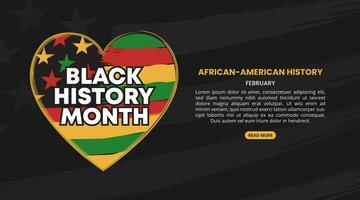 schwarz Geschichte Monat Hintergrund mit gemalt afrikanisch Farbe Flagge vektor