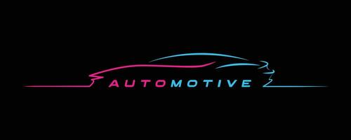 minimal Auto Logo Vektor Gliederung mit einfach klar Linien