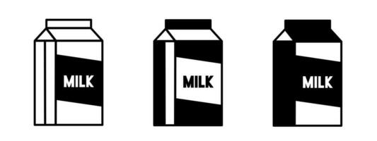Milch Illustration. Milch Symbol Vektor Satz. Design zum Geschäft. Lager Vektor.