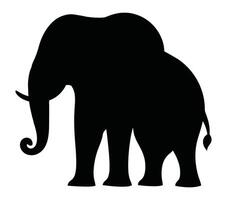 afrikansk elefant vektor illustration på vit bakgrund.