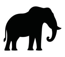 afrikansk elefant silhuett ikon. vektor bild.