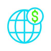 Globus Dollar Symbol vektor