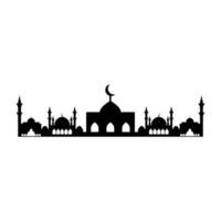 moské ikon. platt illustration av moské vektor ikon för webb design