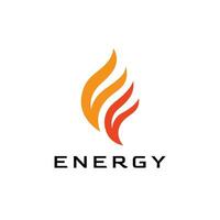 Energie oder Feuer Logo Design Vorlage Vektor Illustration