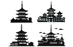 mest känd japan städer horisont stad siluett, tokyo japan stad horisont silhuett vektor