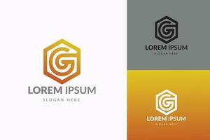 golden Gradient G, glatt Logo Design vektor