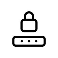 Lösenord ikon i trendig översikt stil isolerat på vit bakgrund. Lösenord silhuett symbol för din hemsida design, logotyp, app, ui. vektor illustration, eps10.