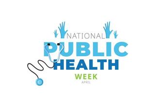 National Öffentlichkeit Gesundheit Woche. Hintergrund, Banner, Karte, Poster, Vorlage. Vektor Illustration.