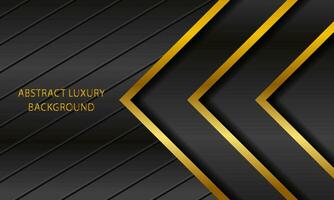 schwarz Luxus abstrakt Hintergrund mit Gold Linie Elemente. geeignet zum Geschäft, Broschüre, Heft Zeitschrift, Webseite, Poster, Banner, Startseite vektor