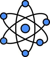 Wissenschaftslinie gefülltes Symbol vektor