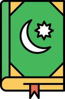 Koran Linie gefüllt Symbol vektor