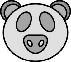 Panda Linie gefüllt Symbol vektor