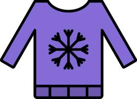 Sweatshirt Linie gefüllt Symbol vektor