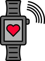 Smartwatch-Linie gefülltes Symbol vektor