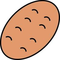 Kartoffel Linie gefüllt Symbol vektor