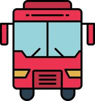 buss linje fylld ikon vektor