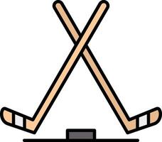 Eishockeylinie gefülltes Symbol vektor