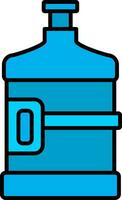 gefülltes Symbol mit Wasserflasche vektor