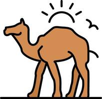 kamel linje fylld ikon vektor