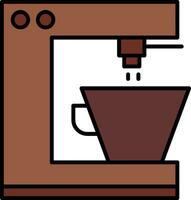 Symbol für gefüllte Kaffeemaschinenlinie vektor