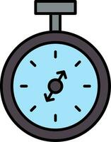 Tasche Uhr Linie gefüllt Symbol vektor