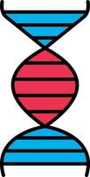 DNA-Linie gefülltes Symbol vektor