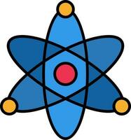 Atom Linie gefüllt Symbol vektor