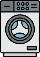Symbol für gefüllte Waschmaschinenlinie vektor
