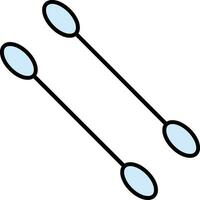 Baumwolle Tupfer Linie gefüllt Symbol vektor