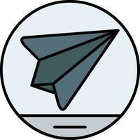 Papier Flugzeug Linie gefüllt Symbol vektor
