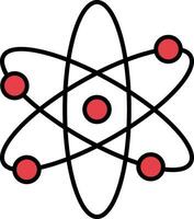 nuklear Linie gefüllt Symbol vektor