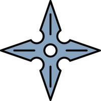 Shuriken Linie gefüllt Symbol vektor