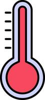 Temperatur Linie gefüllt Symbol vektor