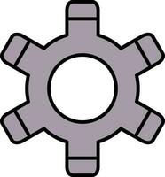 Einstellungslinie gefülltes Symbol vektor