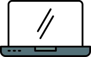 Laptop-Linie gefülltes Symbol vektor