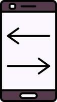 Symbol für gefüllte Übertragungsleitung vektor